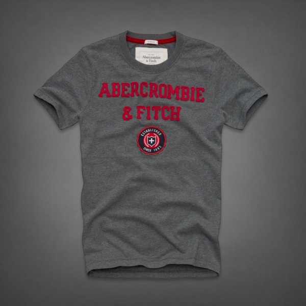 Abercrombie Fitch Hombres De Cuello Redondo Corto Remera AF5391